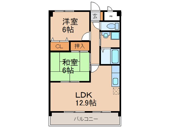 マ・メゾン小牧原　南館の物件間取画像